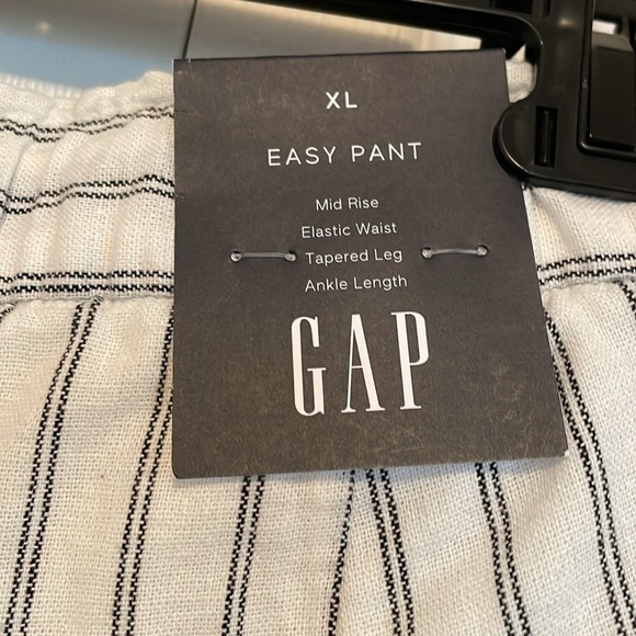 NWT Women’s XL Gap 55% Linen Easy Pant mid rise elastic drawstring ankle length - Picture 5 of 9